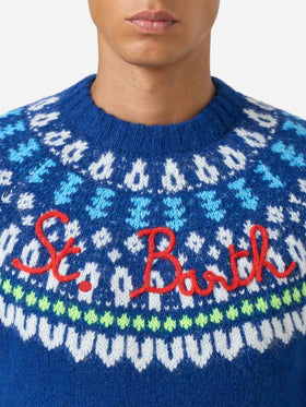 Maglione girocollo Heron con jacquard fair-isle