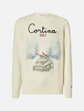 Maglione Heron Print con stampa Cortina road