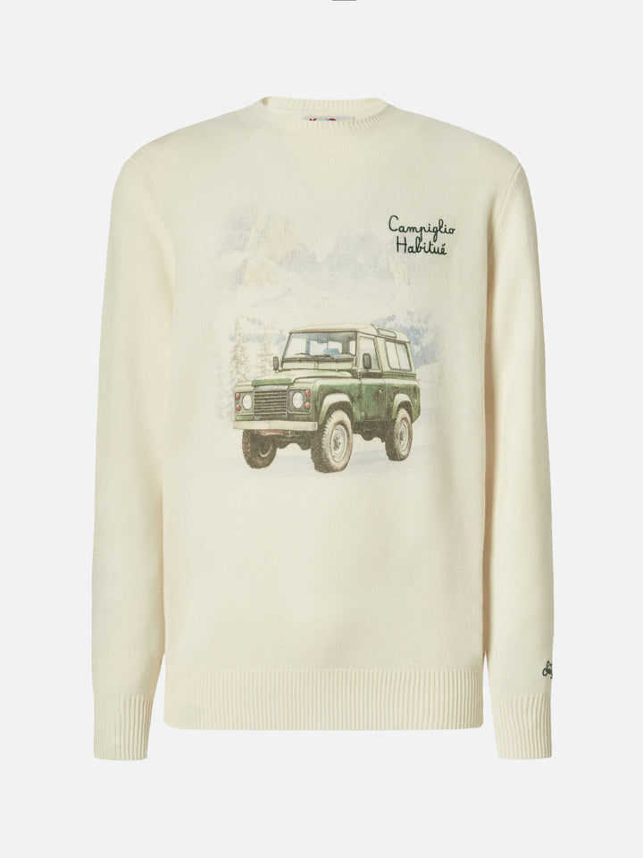 Maglione Heron Print con stampa Campiglio Road