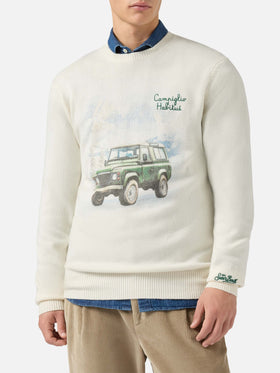 Maglione Heron Print con stampa Campiglio Road