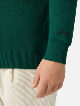 Maglione a girocollo Heron Light con ricamo Busy from day to night