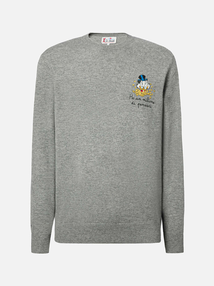 Crewneck sweater Heron Light with Uncle Scrooge embroidery | DISNEY SPECIAL EDITION