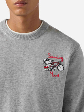 Maglione a girocollo Heron Light con ricamo Snoopy Sunday Mood | PEANUTS SPECIAL EDITION