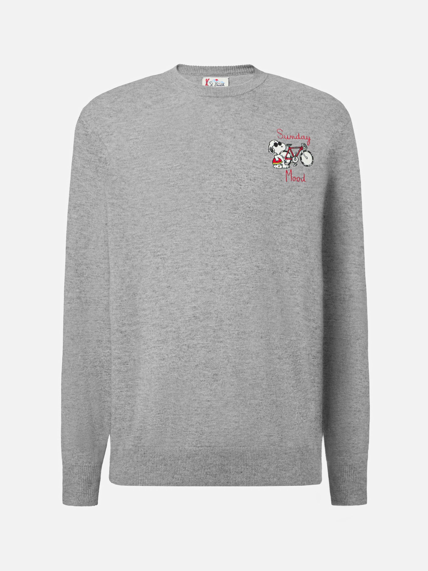 Maglione a girocollo Heron Light con ricamo Snoopy Sunday Mood | PEANUTS SPECIAL EDITION