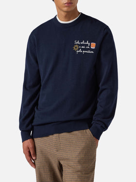 Maglione a girocollo Heron Light con ricamo Sole, wishky e sei in pole position! | VACANZE DI NATALE SPECIAL EDITION