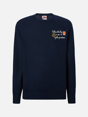 Maglione a girocollo Heron Light con ricamo Sole, wishky e sei in pole position! | VACANZE DI NATALE SPECIAL EDITION