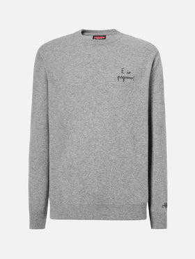 Maglione a girocollo Heron Light con ricamo E io pagooo | YUPPIES SPECIAL EDITION