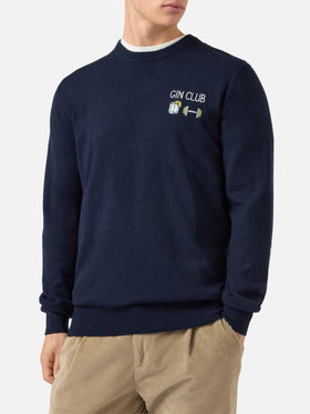 Crewneck sweater Heron Light with Gin Club embroidery