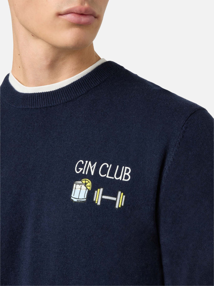 Maglione a girocollo Heron Light con ricamo Gin Club