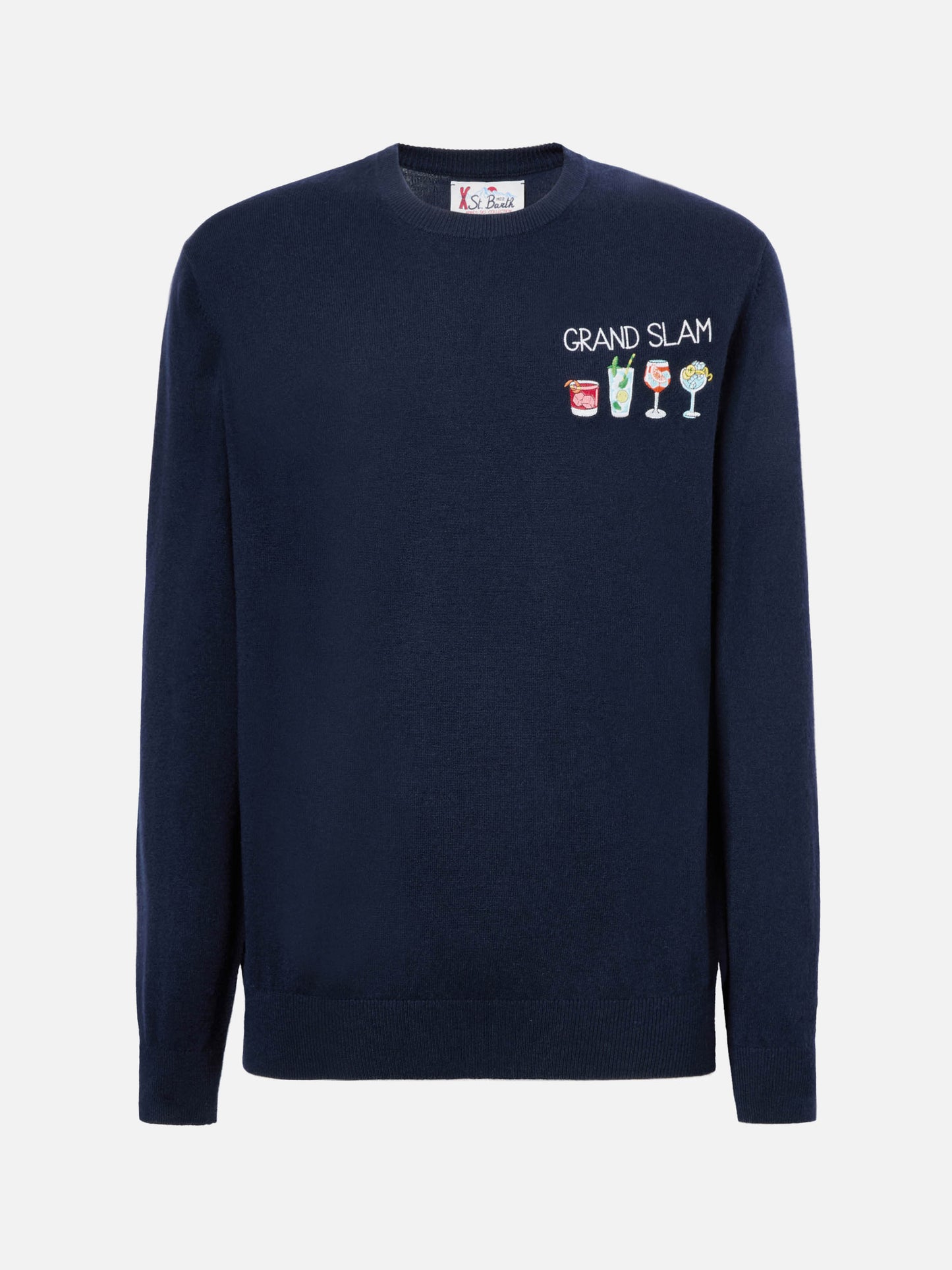Crewneck sweater Heron Light with Grand Slam embroidery