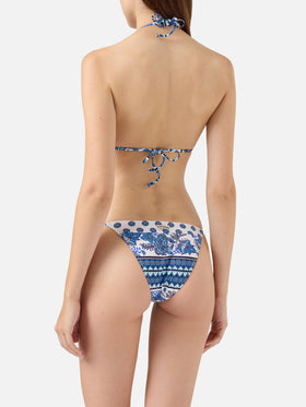 Gipsy print triangle bikini