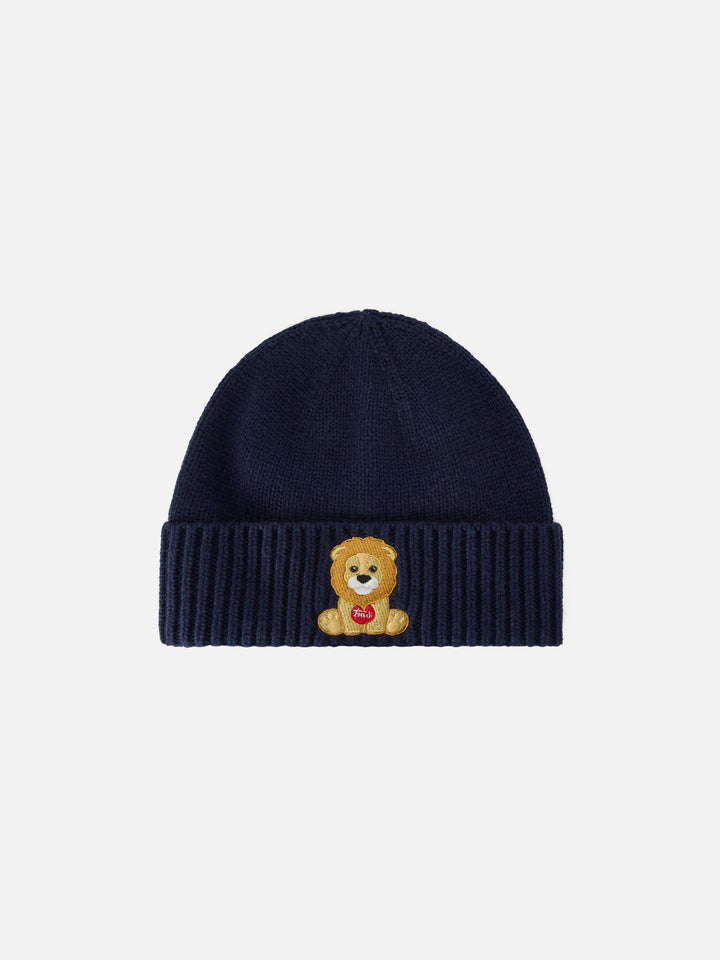 Gorro Holden azul marino blue con bordado de león | Special edition 