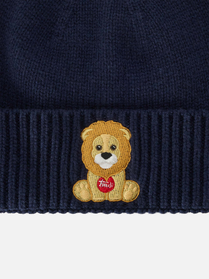 Gorro Holden azul marino blue con bordado de león | Special edition 