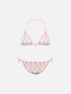 Holly klassischer Triangel-Bikini aus Raschelstoff