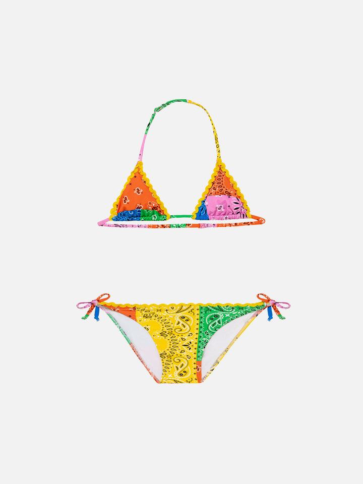 Girl bikini with bandanna print