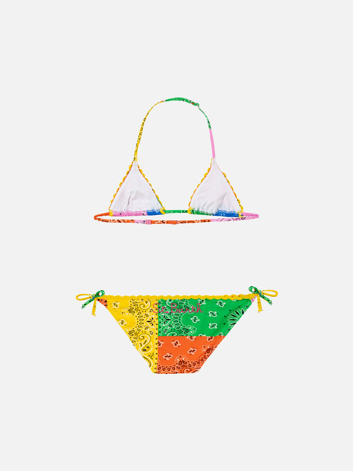 Girl bikini with bandanna print