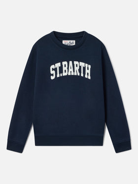 Navy blue Hutton Sweatshirt aus Baumwollmischung mit St. Barth-Print 