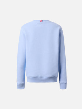 Hutton crewneck sweatshirt with Trudi lion terry patch | TRUDI SPECIAL EDITION
