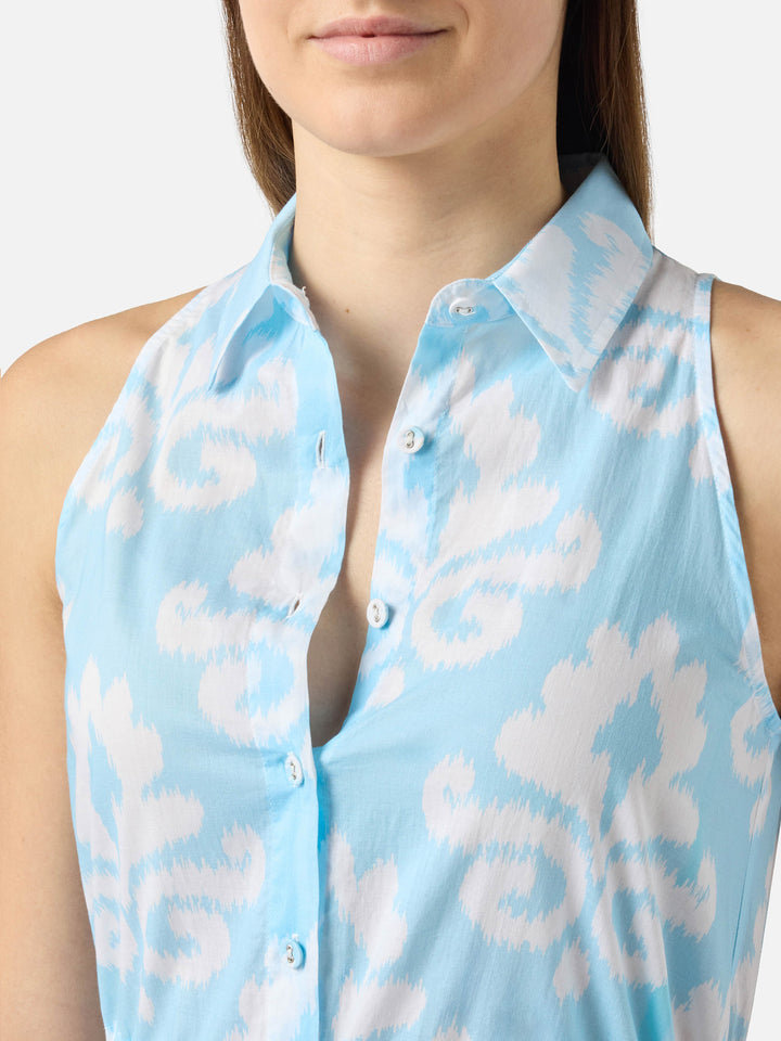 Halterneck dress Ida with ikat print