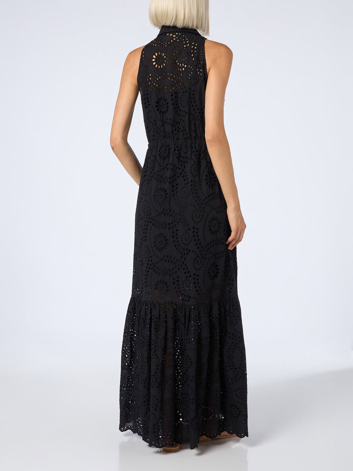 Woman black Sangallo lace halterneck dress - MC2 Saint Barth