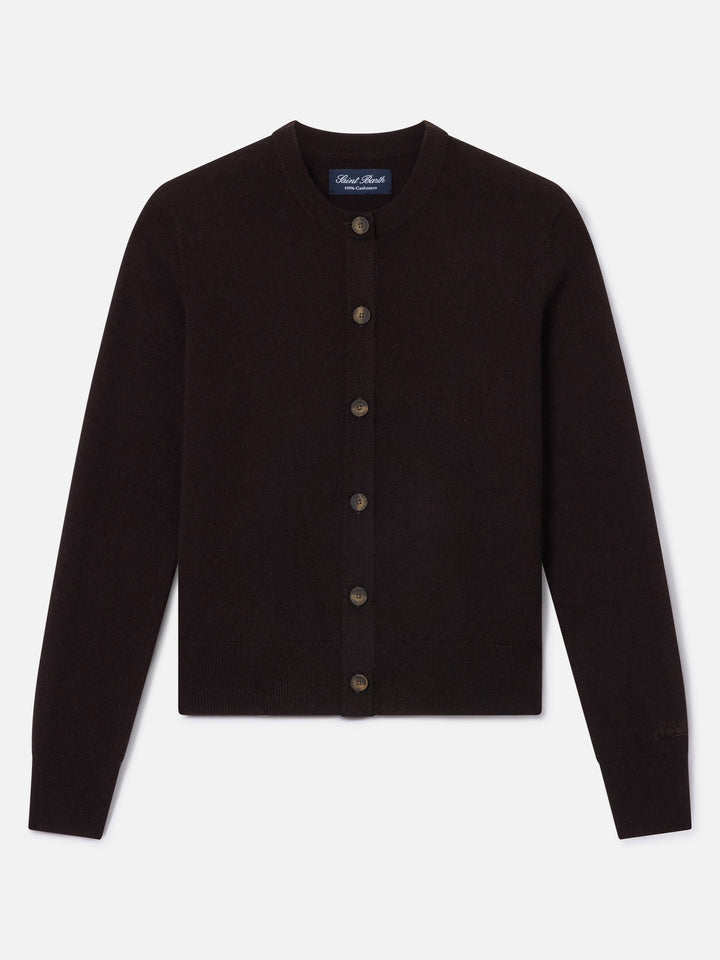 Sierra cashmere knitwear in dark brown