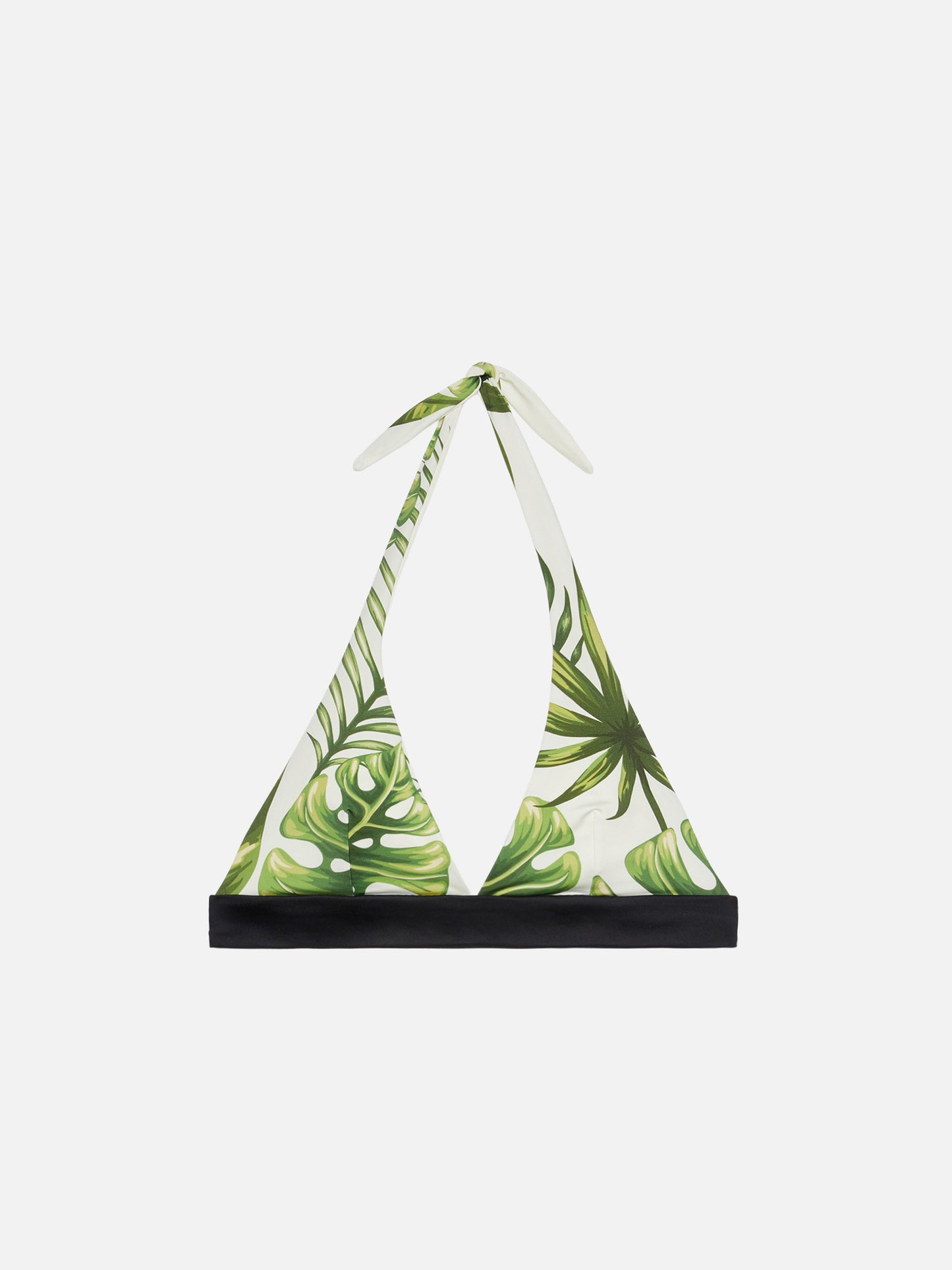 Top a triangolo Joanne con stampa tropicale