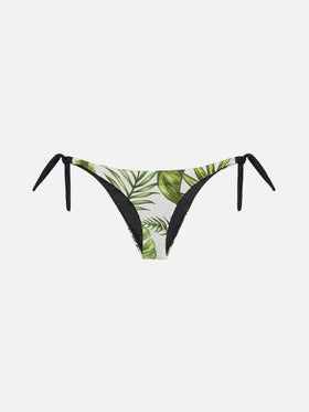 Slip bikini classici Ines con stampa tropicale