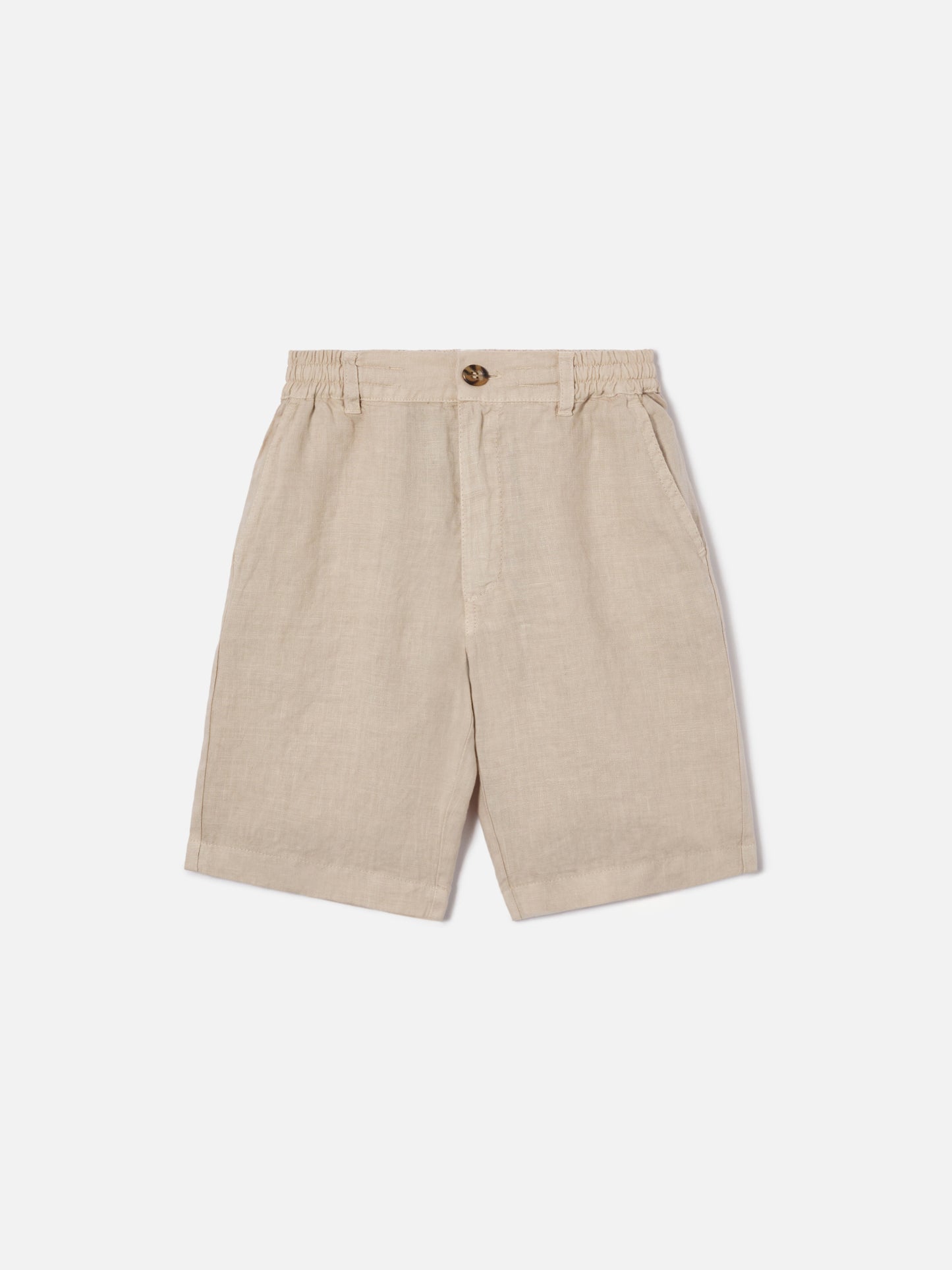 Shorts Ischia Jr in lino grigio chiaro