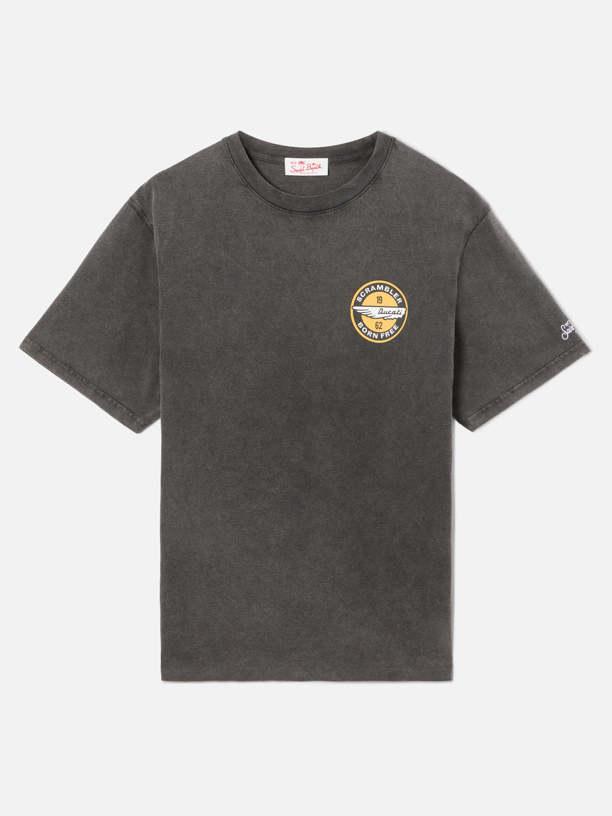 Black Jack t-shirt with Ducati Scrambler print | Special Edition