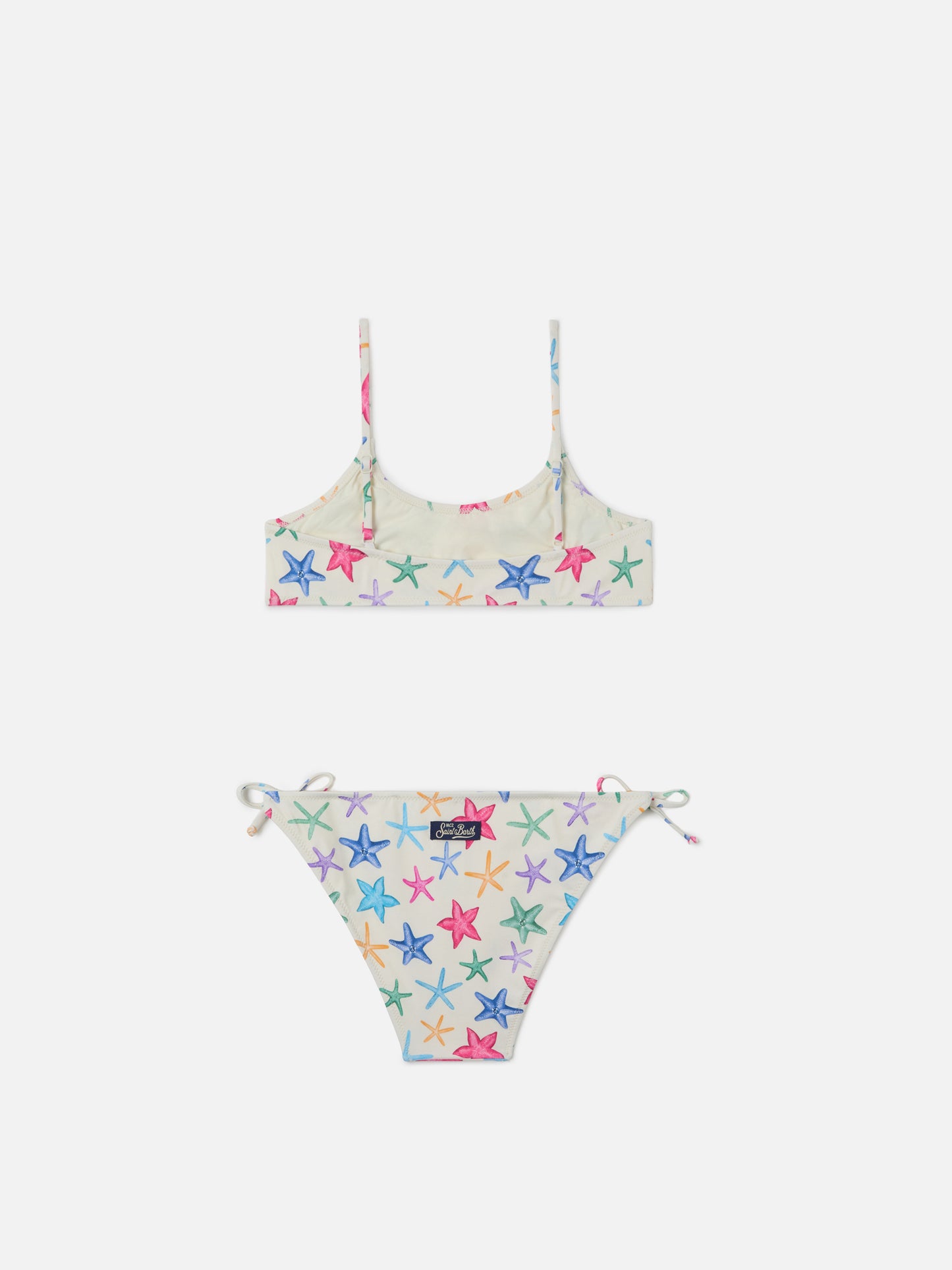Jaiden cream bikini with multicolor starfish print
