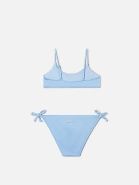 Light blue Jaiden bikini with Shiny Strass Zebra application