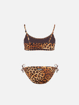 Bikini bralette Jaiden con stampa animalier