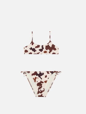 Jaiden – Bralette-Bikini mit Kuhfell-Print