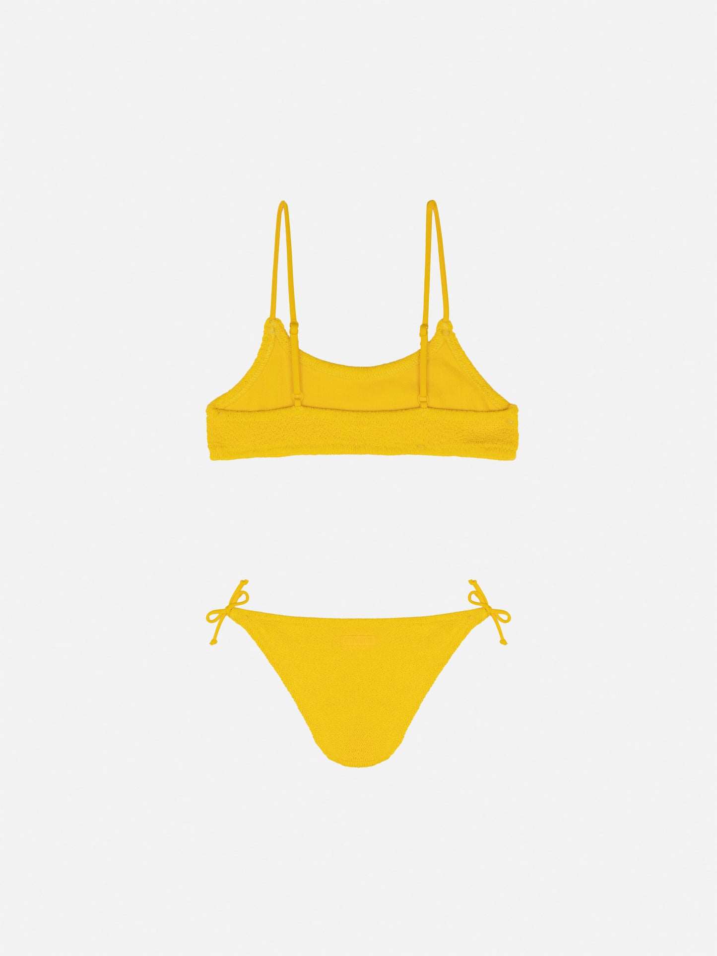 Jaiden yellow crinkle bralette bikini