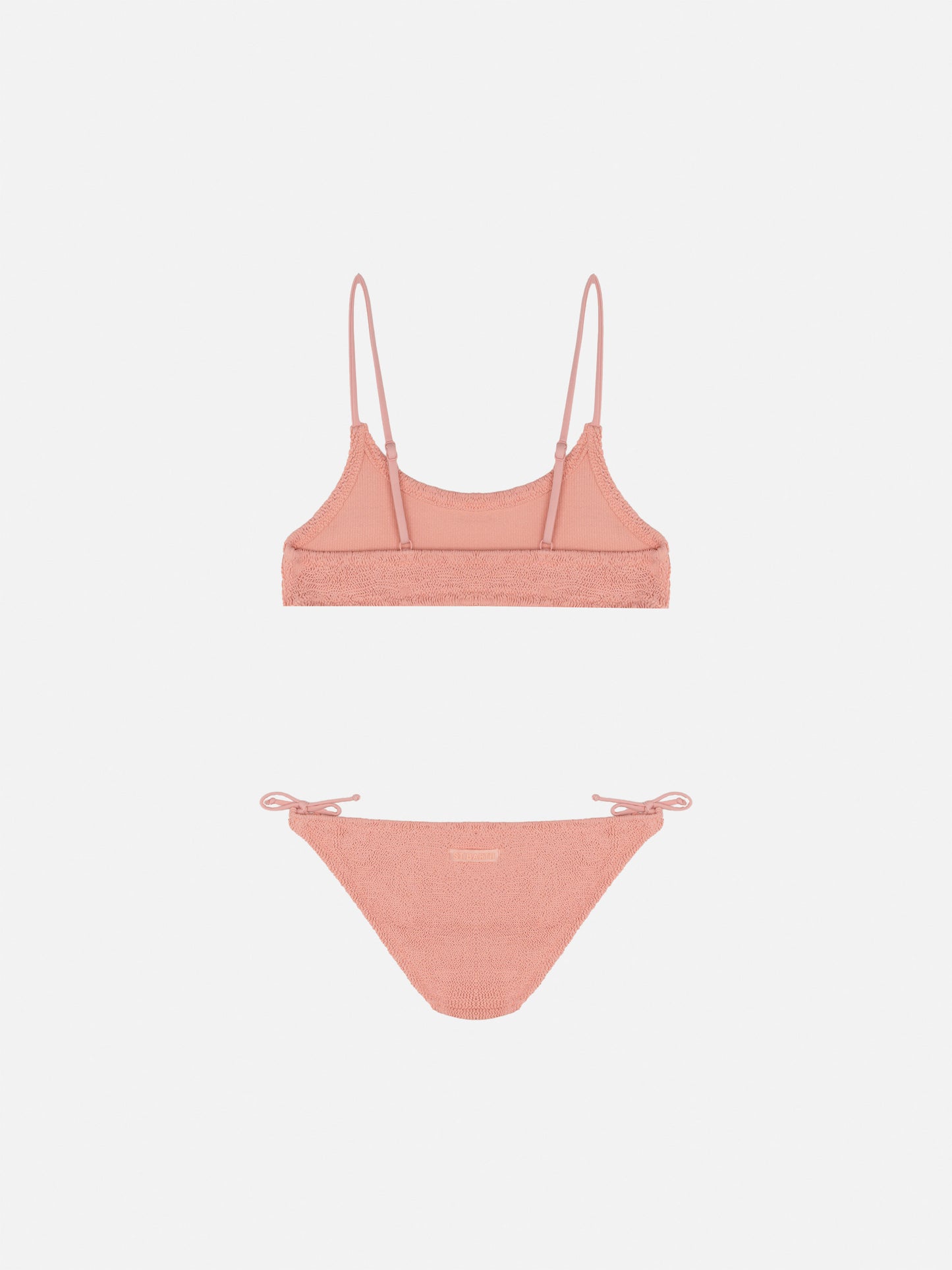 Jaiden pink crinkle bralette bikini