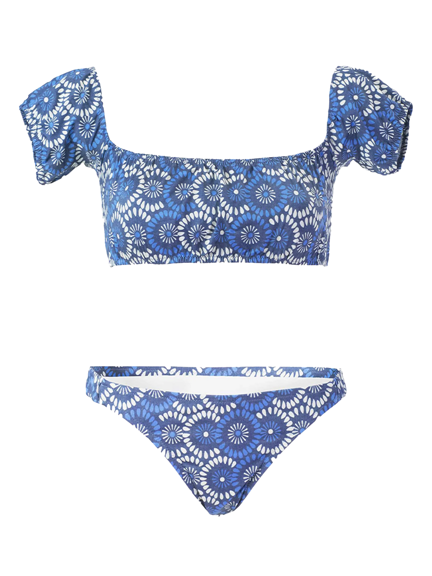 Floral denim bandeau bikini - MC2 Saint Barth