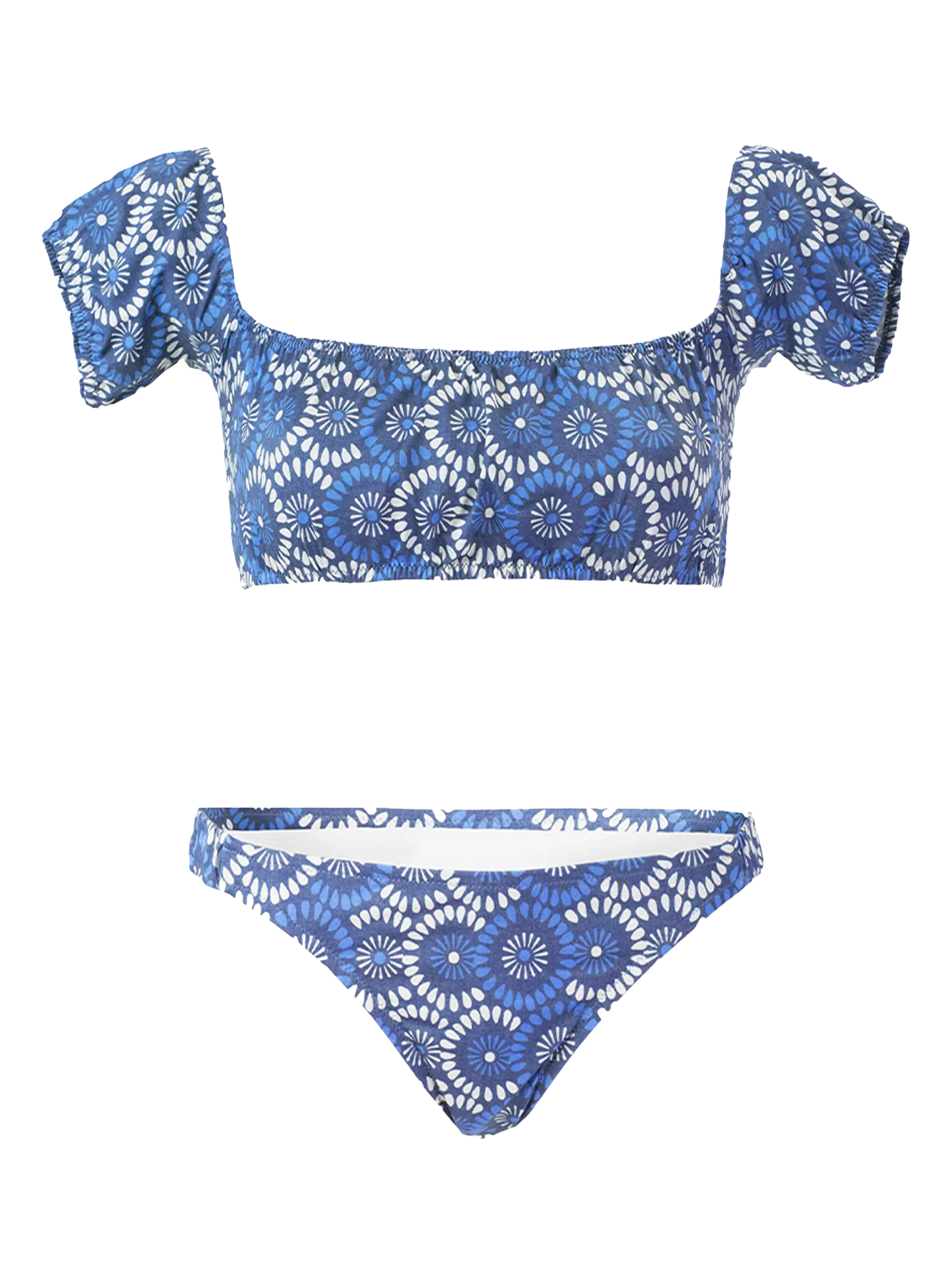 Floral denim bandeau bikini - MC2 Saint Barth