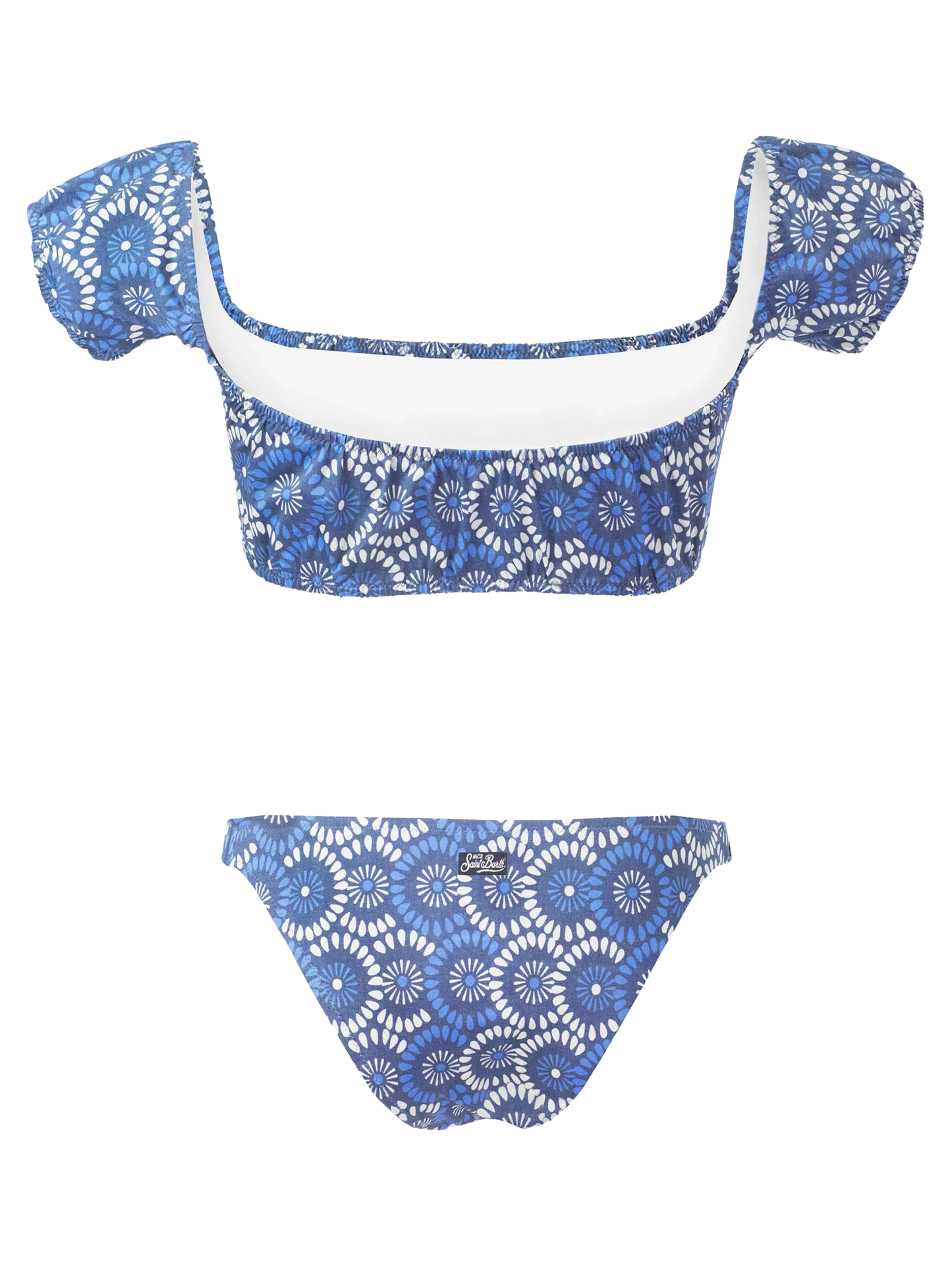 Floral denim bandeau bikini - MC2 Saint Barth