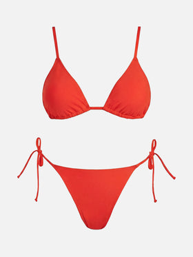 Top a triangolo Janet arancio