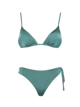 Sage green triangle bikini Janet Loren