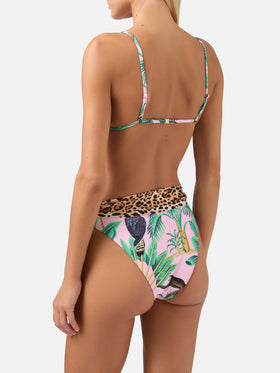 Bikini a triangolo Janet Sienna con stampa tropicale