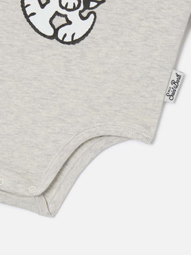 Body Jacques en coton biologique crème avec imprimé Snoopy | Special edition 