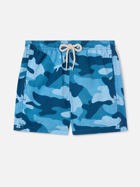Bañador niño de largo medio Jean con estampado de camuflaje 