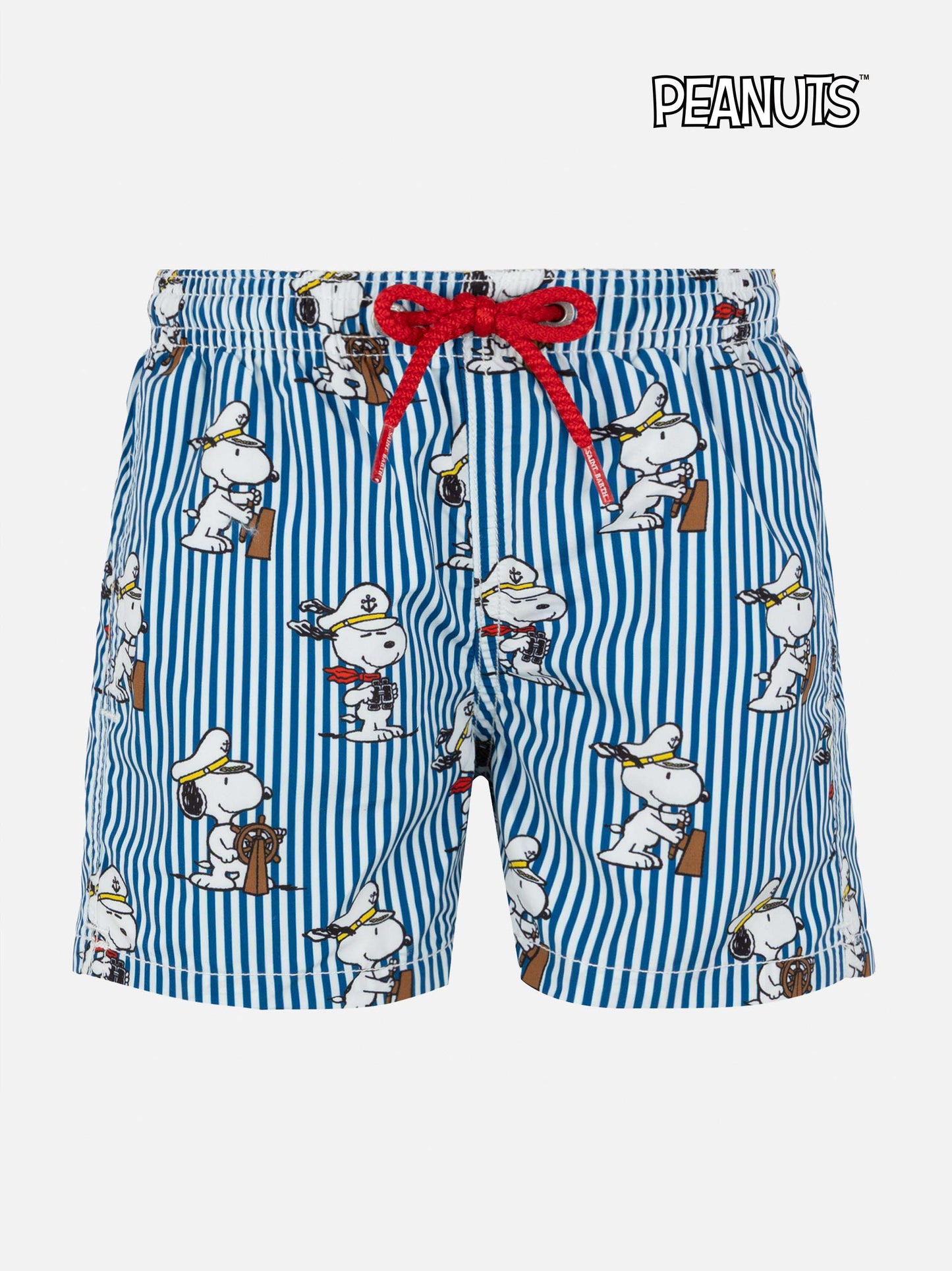 Mittellange Badeshorts aus Jeans mit Snoopy-Print | SNOOPY PEANUTS® SPECIAL EDITION