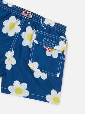 Short de bain garçon à imprimé marguerites 