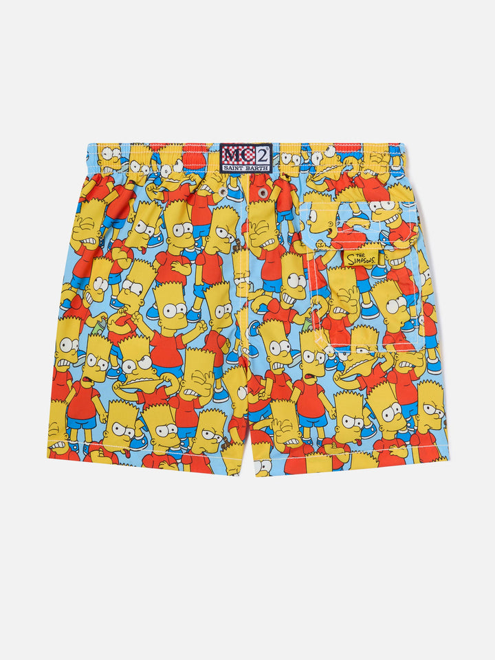Costume da bagno Jean da bambino di media lunghezza con stampa Bart Simpson | L'EDIZIONE SPECIALE SIMPSON