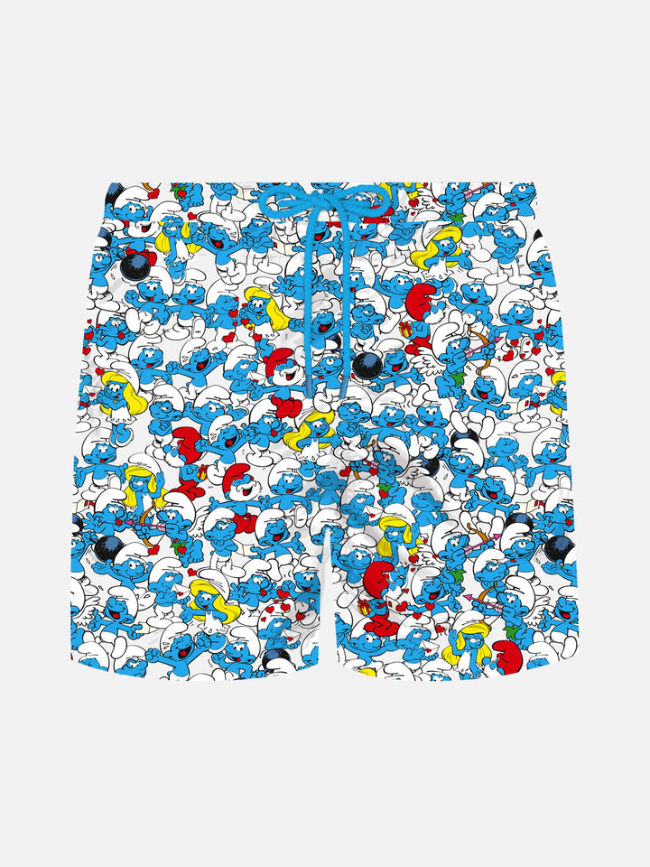 Costume mare Jean media lunghezza con stampa Puffi | THE SMURF SPECIAL EDITION