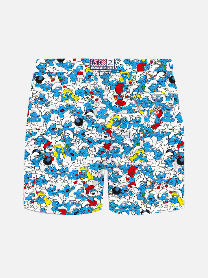 Costume mare Jean media lunghezza con stampa Puffi | THE SMURF SPECIAL EDITION