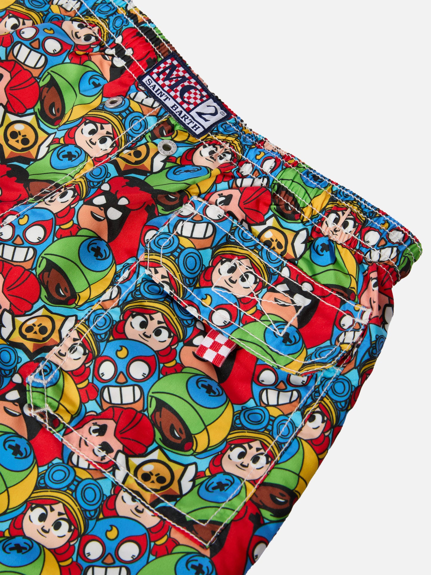 Mittellange Badeshorts aus Jeans mit Brawl Stars-Aufdruck | BRAWL STARS SPECIAL EDITION