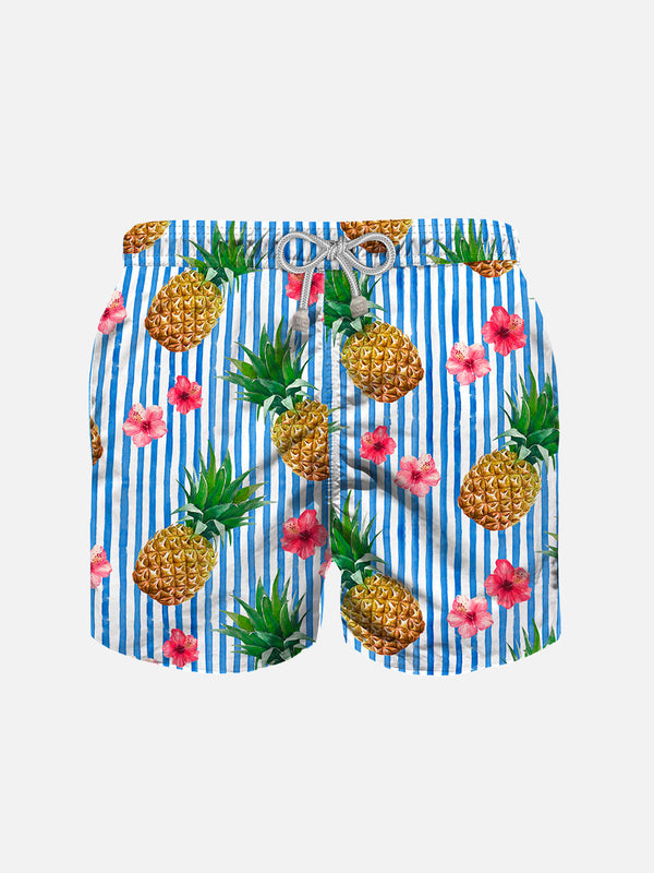 Boy swim shorts with pineapple print